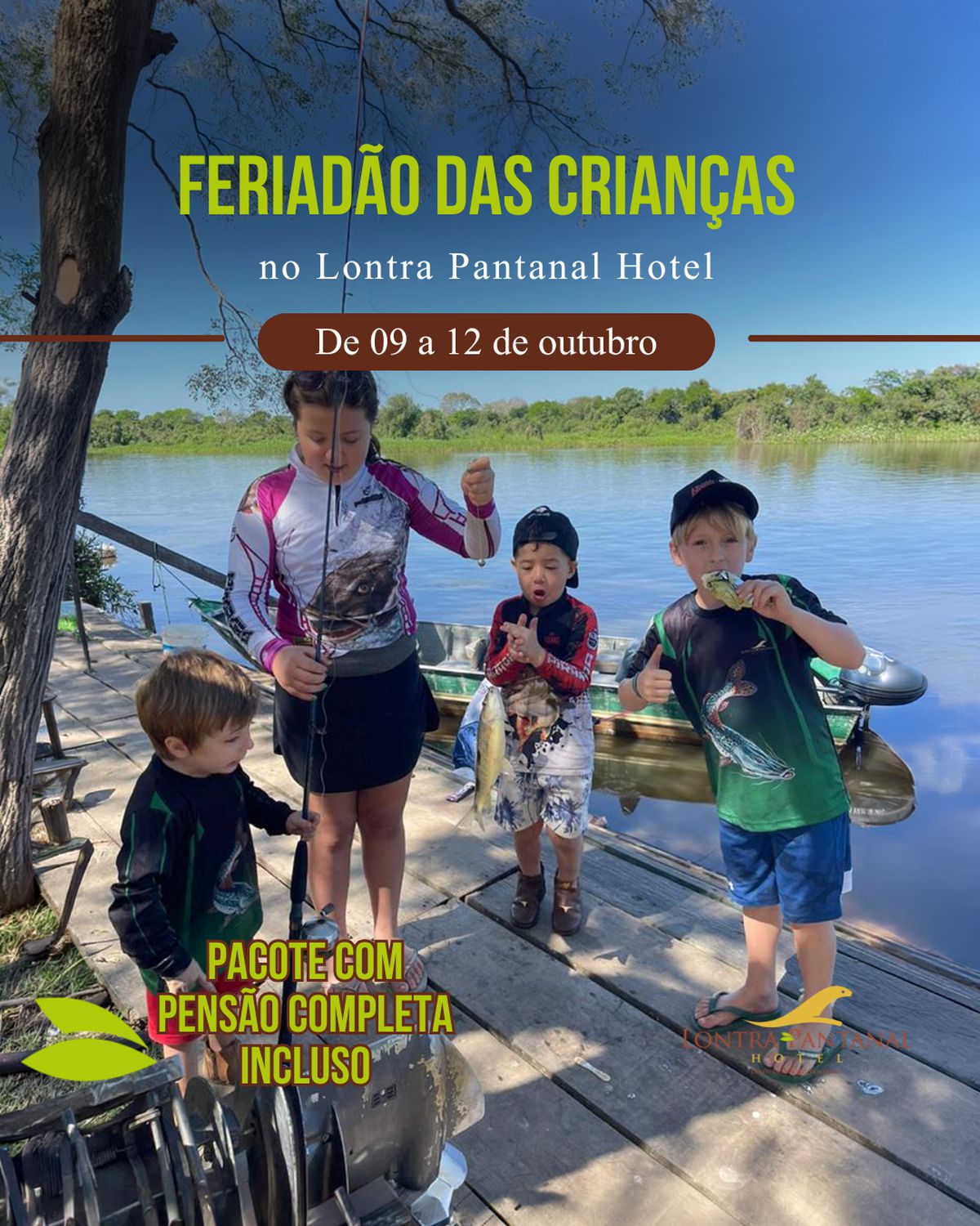 Criançada solta e natureza por perto